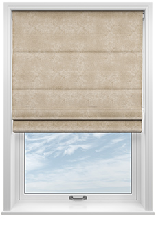 Florence Faux Suede, Light Tan - Motorised Roman Blind